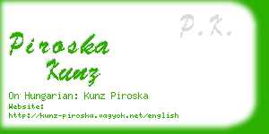 piroska kunz business card